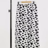 Pamučna midi suknja Kravica Animal print